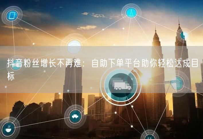 抖音粉丝增长不再难：自助下单平台助你轻松达成目标