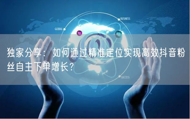 独家分享：如何通过精准定位实现高效抖音粉丝自主下单增长？