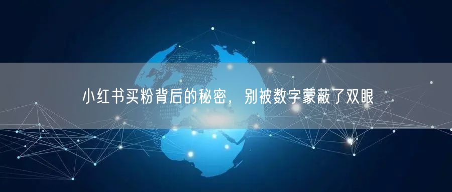 小红书买粉背后的秘密，别被数字蒙蔽了双眼