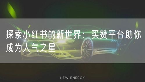 探索小红书的新世界：买赞平台助你成为人气之星