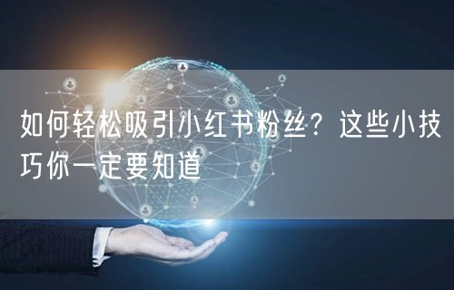 如何轻松吸引小红书粉丝？这些小技巧你一定要知道