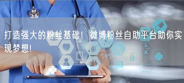 打造强大的粉丝基础!微博粉丝自助平台助你实现梦想!