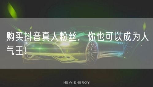 购买抖音真人粉丝，你也可以成为人气王！