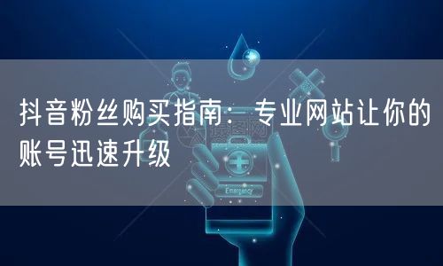 抖音粉丝购买指南：专业网站让你的账号迅速升级