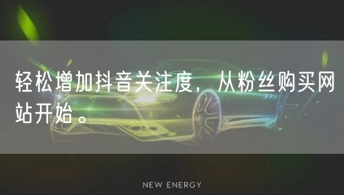 轻松增加抖音关注度,从粉丝购买网站开始。