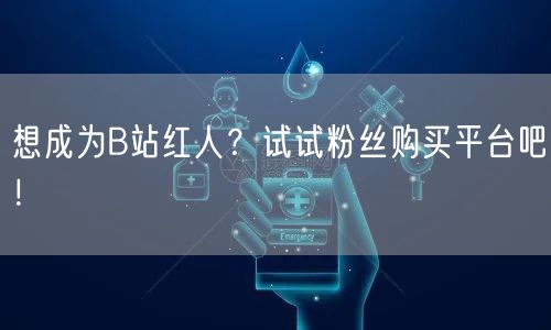 想成为B站红人？试试粉丝购买平台吧！