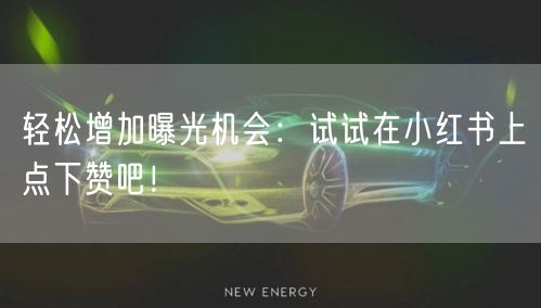 轻松增加曝光机会：试试在小红书上点下赞吧！