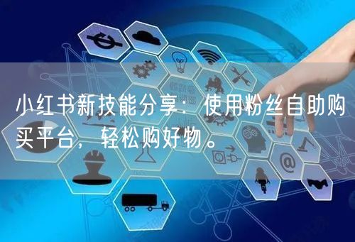 小红书新技能分享:使用粉丝自助购买平台,轻松购好物。