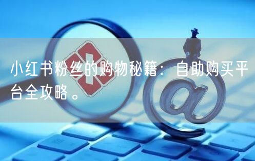 小红书粉丝的购物秘籍:自助购买平台全攻略。
